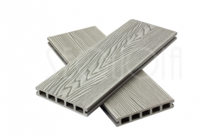 Террасная доска из ДПК SEQUOIA DUAL 3D WOOD цвет GRAY