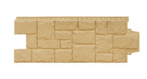 Фасадная панель Grand Line Крупный камень стандарт Песочный