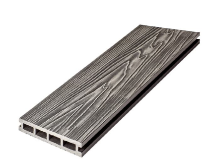 Террасная доска дпк WPC-FLOOR Retro Чёрный - Кварц