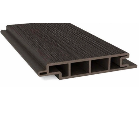 Террасная доска из ДПК Savewood Padus радиальный распил темно-коричневый